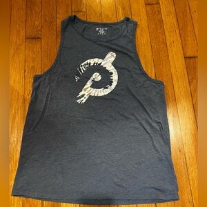 Peloton blue Tank Top with Tie-Dye Logo